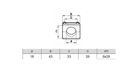 ROHRHALTER FI 16 - Abmessungen