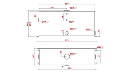 SERBATOIO IN METALLO 25 LITRO CUBO 260x210x600mm COMPLETO DI ATTREZZATURA