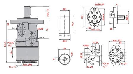 MOTORE IDRAULICO MP 125