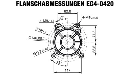 gasoline engine EG4-420cc-9,6kW-13,1HP-3.600rpm-H-KW25x88.5-hand start