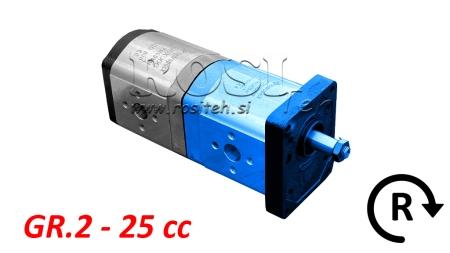 HYDRAULISK PUMPE 20C25X067 FORAN GR.2 25 CC HØYRE