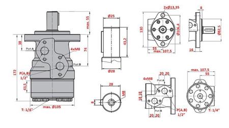 MOTOR HIDRAULIC MR 250