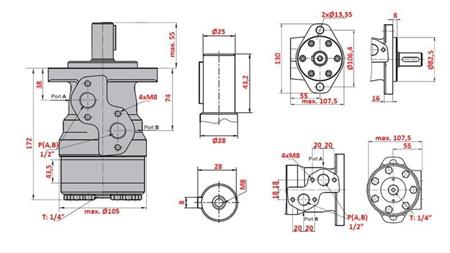 HYDRAULIC MOTOR MR 250