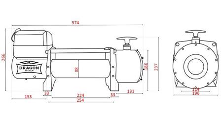 24 V ELEKTRISCHE SEILWINDE DWT 16000 HD - 7257 kg