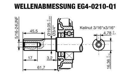 gasoline engine EG4-200cc-5,10 kW-3.600rpm-H-KW19.05(3/4")x61,7(Q1)-hand start