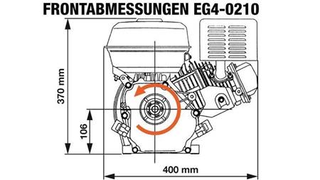 BENZIN MOTOR EG4-200cc-5,10kW-3.600 U/min-H-TP25x54.5-manueller start