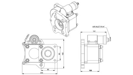 NEBENANTRIEB FÜR HYDRAULIKPUMPE - MERCEDES 352-2