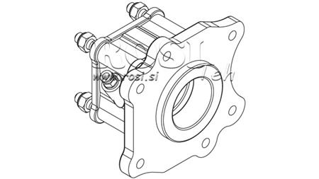 AUSGANG FÜR HYDRAULIKPUMPE - MERCEDES ATEGO-1 - 6 LÖCHER
