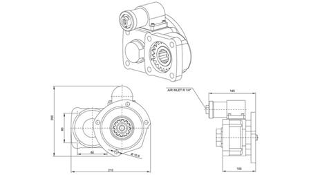 Dimenzije ODGON ZA HIDRAVLIČNO ČRPALKO - VOLVO R5-2