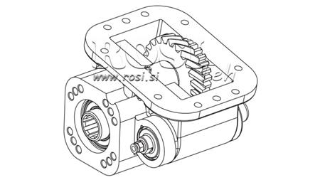 UITGANG VOOR HYDRAULISCHE POMP - SCANIA GRS 900