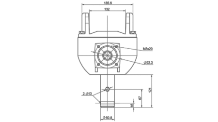 ÚHELNÁ PŘEVODOVKA KSR50 3:1 (50HP-36.7KW)