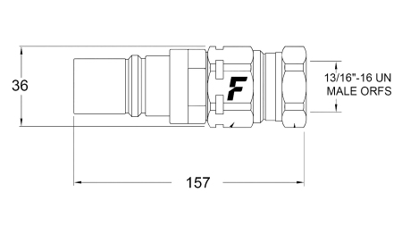 RÝCHLOUPÍNACIA SPOJKA MUŽSKÁ PRE MULTI-FASTER 9/16 3PLK 3PLV C POHYBLIVÁ ČASŤ
