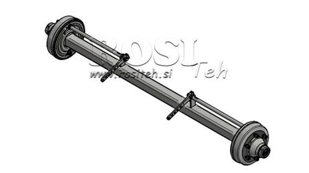 ACHSE FÜR ANHÄNGER 7200 kg MIT BREMSE (2000 mm)