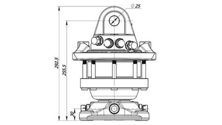 HYDRAULICZNY ROTATOR 4500/2250 KG Z FLANGĄ
