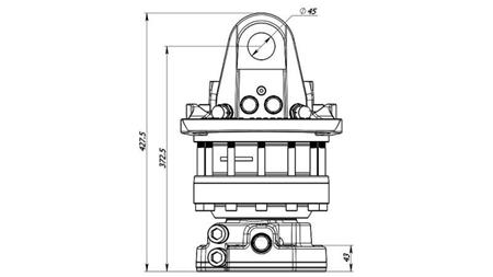 HIDRAULIČNI ROTATOR 16000/8000 KG SA PRIRUBNICOM