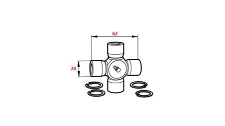 KREUZ F-24.00X62.00 FÜR ECO KARDAN 790mm 35-60HP STANDARD