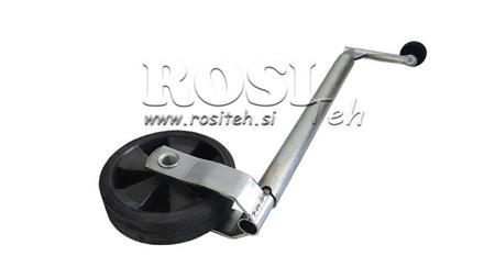 SCHRAUBENSTÜTZE MIT RAD FÜR ANHÄNGER 35mm 75 kg