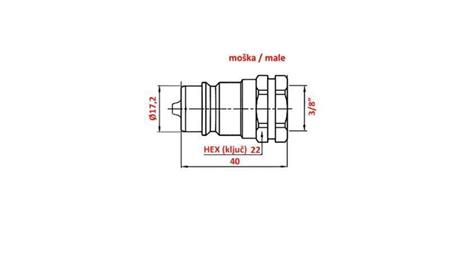 SCHNELLKUPPLUNG TRAKTOR MÄNNLICH 3/8