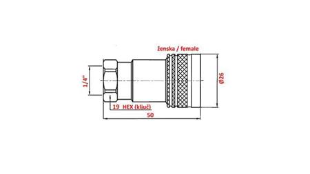 QUICK COUPLER TRACTOR FEMALE 1/4