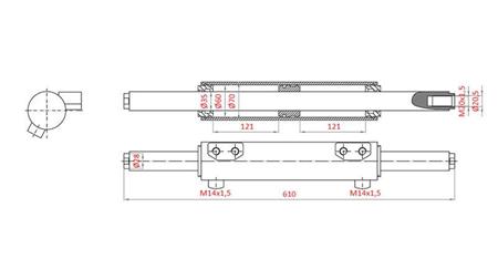 HYDRAULISCHER LENKZYLINDER MASSEY FERGUSON  OEM-3429989M91, 00112130U1