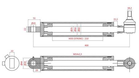 HYDRAULIKLENKUNG ZYLINDER FIAT-NEW HOLLAND OEM-5113093, 5113130, 5113131, 5123968, 5125260, 5140