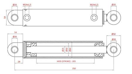 CILINDRO DEL VOLANTE IDRAULICO FIAT-NEW HOLLAND OEM-5189895