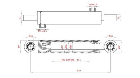 HYDRAULIKLENKUNG ZYLINDER FIAT-NEW HOLLAND OEM-5189995