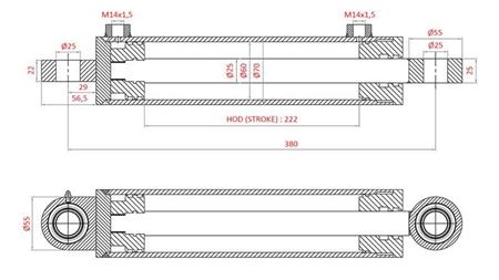 ΥΔΡΑΥΛΙΚΟΣ ΚΥΛΙΝΔΡΟΣ ΔΙΕΥΘΥΝΣΗΣ FIAT-NEW HOLLAND OEM-5134221, 5144124, 5144126, 5143970, 5156718
