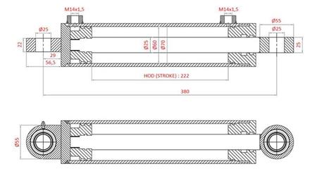 HIDRAVLIČNI VOLANSKI CILINDER FIAT-NEW HOLLAND OEM-5134221, 5144124, 5144126, 5143970, 5156718