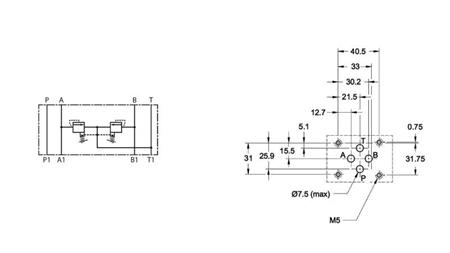 SICHERHEITSVENTIL CETOP 3 (AinB) 15-315 BAR