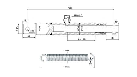 HYDRAULIC CYLINDER FOR HATCH OPENING 30/18-70