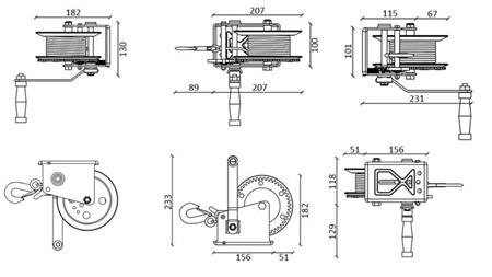 RUČNÝ NAVIJÁK DWK 25 V - 1133 kg - SYNTETICKÝ PÁS