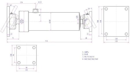 CILINDRO TELESCÓPICO 4 EXTENSIONES  1050MM K4B-7T