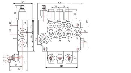 Hydraulikventil 3xP80