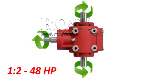 HOEK TANDWIELKAST PTO-R11S 1:2 (48PK-35KW)