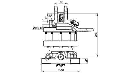 ROTATORE IDRAULICO 5500/3250 KG CON FLANGIA