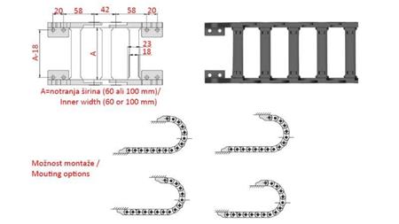 EINRASTBARE ABDECKSEGMENT FÜR KETTE CK25a