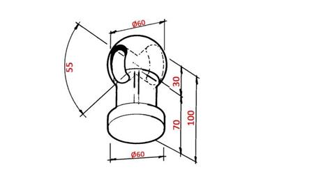 TRAILER BALL Dia.60 BACK RIGHT