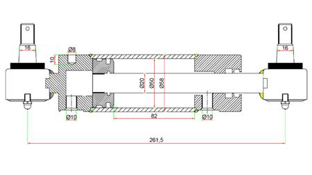 CILINDRO DE DIREÇÃO HIDRÁULICA JOHN DEERE OEM-AM147174