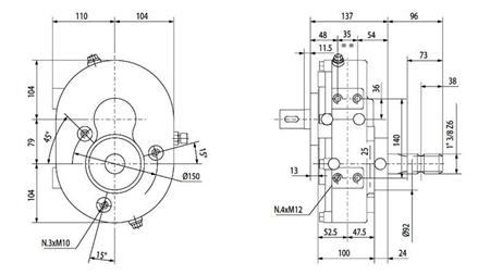 REDUZIERER INVERSION A-3A 1:1 (30HP-22.1W)
