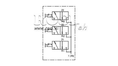 3 WAYS PNEUMATIC CONTROLER