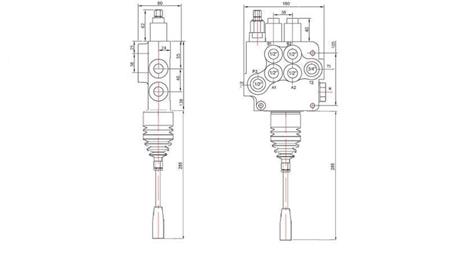 HYDRAULIC VALVE 2xP80 + JOYSTICK