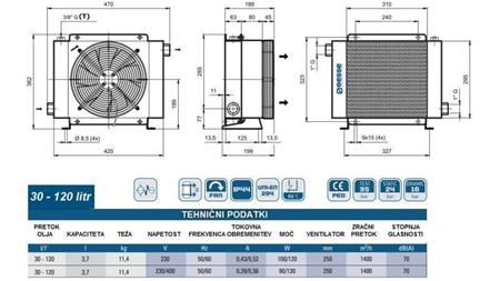 HIDRAULIKUS OLAJHŰTŐ AC 230V HY02401 30-120 LIT