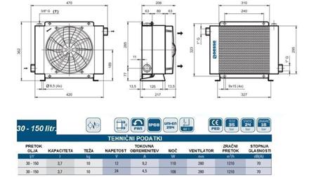CHŁODNICA OLEJU DC 12V HY02402 30-150 LIT