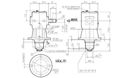 WINKELGETRIEBE LF-140J 1:1,92 (60PS-44kW)