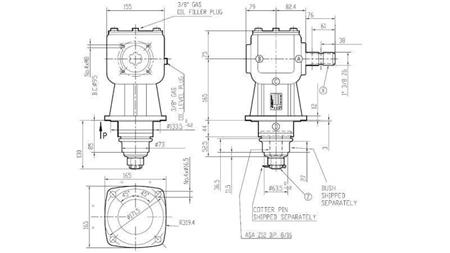 WINKELGETRIEBE LF-205J 1:1,92 (30PS-22kW)