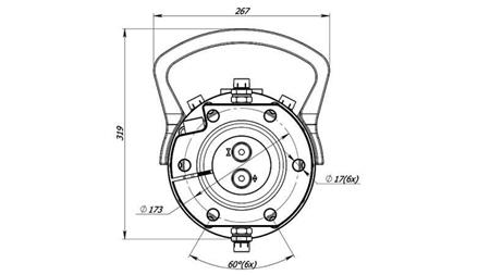 ROTATORE IDRAULICO 12000/6000 KG CON FLANGIA