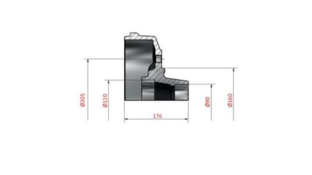 BREMSTROMMEL 090-120 300X060 FÜR ACHSE 1600-1800-2000mm