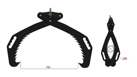 FORESTRY LOG TONG - GRAPPLE GRIPPER HD70 (700mm)