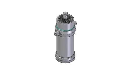 8025F - TELESCOPISK Sylinder STANDARD/HULL 8 TRINN SLAG 3330 DIAMETER 215